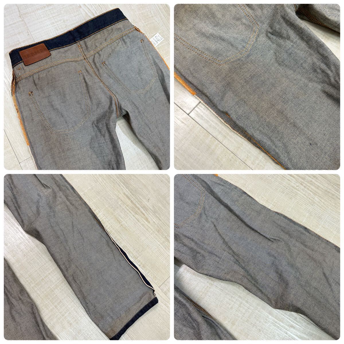 希少 HERMES エルメス リジッド デニム パンツ 赤耳 DENIM PANTS MADE IN FRANCE フランス製 インディゴ 系 サイズ 42_画像5