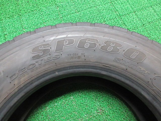 M255【送料無料 SALE品】245/70R19.5 136/134 オールシーズンタイヤ 夏 冬 DECTES SP680 MIX 23年製 1本 激安 大型 低床 トラック ユニック_画像7