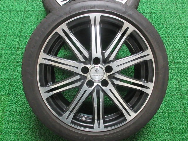 AM199【送料無料 SALE品!!】215/45R17 夏タイヤ 2021年製 アルミ ホイールセット 4本 WORK 激安 カローラ ツーリング 86 GR86 BRZ プリウス_画像6