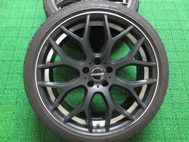 AM084【送料無料 SALE品】245/35R20 超溝高 8~8.5分山 夏タイヤ 21年製 4本 ホイールセット 4本 VENERDI 激安 アルファード ヴェルファイア_画像6