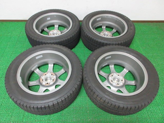 AD093【送料無料】205/55R16 超溝高 8~8.5分山 ブリヂストン スタッドレス VRX2 ♪ 2021年製 ホイールセット 4本 激安 86 BRZ インプレッサ_画像10