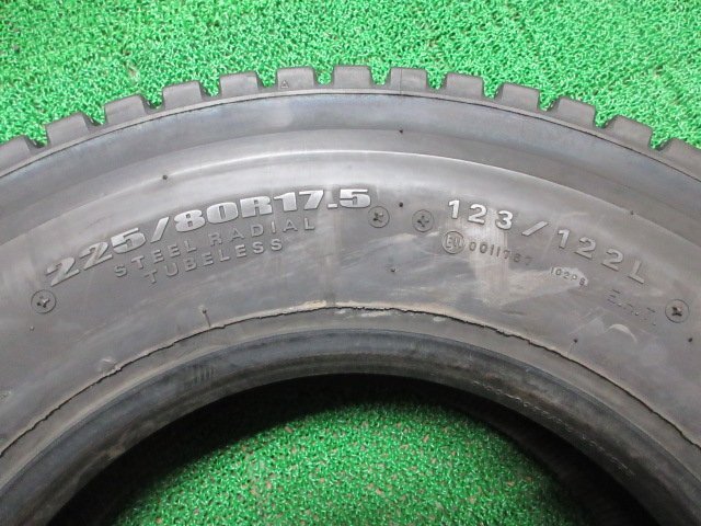 Y728【送料無料】225/80R17.5 123/122 超溝高 9分山 スタッドレス DECTES SP001 2023年製 6本 激安 中型 4トン トラック キャンター エルフ_画像10