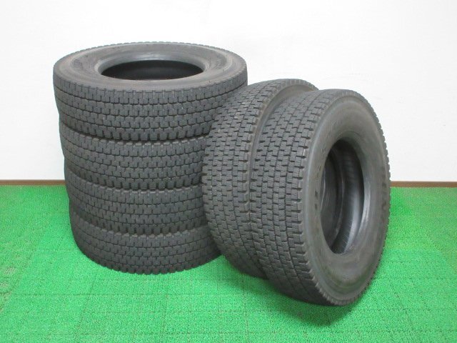 Y733【送料無料】225/80R17.5 123/122 超溝高 9分山 スタッドレス DECTES SP001 2023年製 6本 激安 中型 4トン トラック キャンター エルフ_画像1