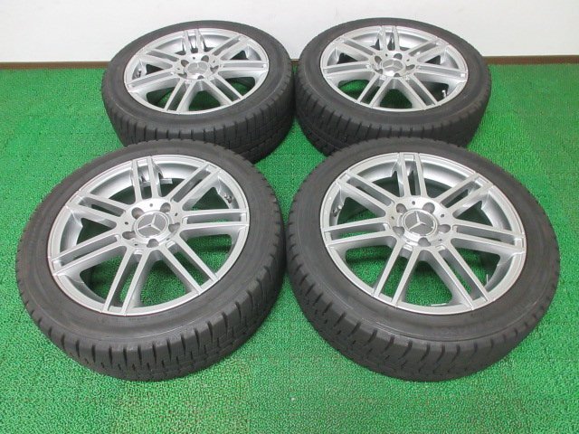 AY126【送料無料 在庫処分】225/45R17 超溝高 9~9.5分山 スタッドレス WINTERMAXX WM02 ♪ ホイールセット 4本 EUROTECH STAGE TW7 ベンツ_画像1