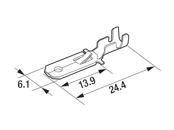 日立 Astemo 250差込形プラグ シェルセット用端子 1袋 100個入 適用電線0.50～2.00sq B-9 ネコポス送料無料_画像3