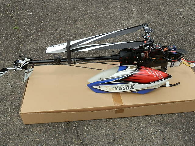 ＡＬＩＧＮ　「ＴＲＥＸ　５５０Ｌ-ＤＦＣ」美機体・メカフルセット中古_画像3