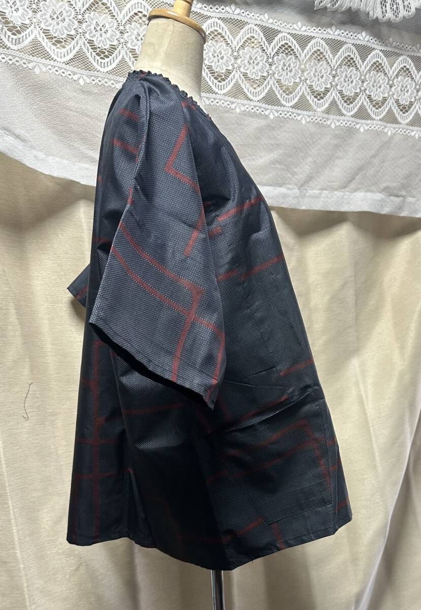 CYACO кимоно переделка Ooshima эпонж воротник резина ввод A линия блуза натуральный шелк 