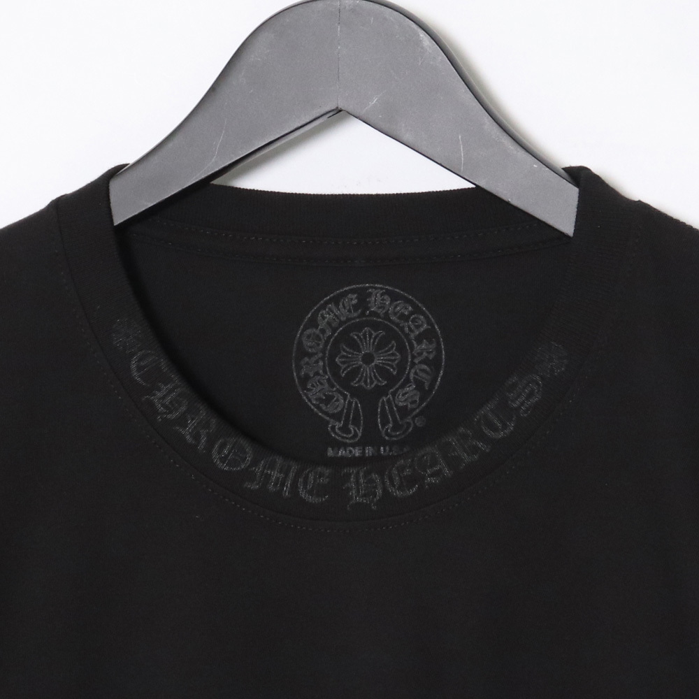 未使用 CHROME HEARTS ネックロゴロングスリーブTシャツ XLサイズ ブラック クロムハーツ Neck Logo L/S Tee 長袖カットソー ロンT_画像4
