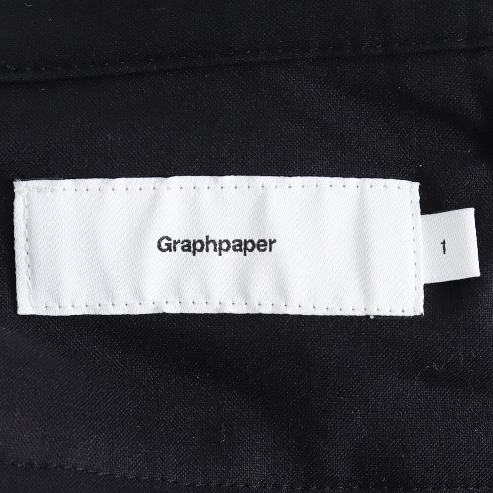 GRAPHPAPER wool gabardine slacks サイズ1 ブラック GM174-4001 グラフペーパー ウールギャバジンスラックス パンツ_画像5