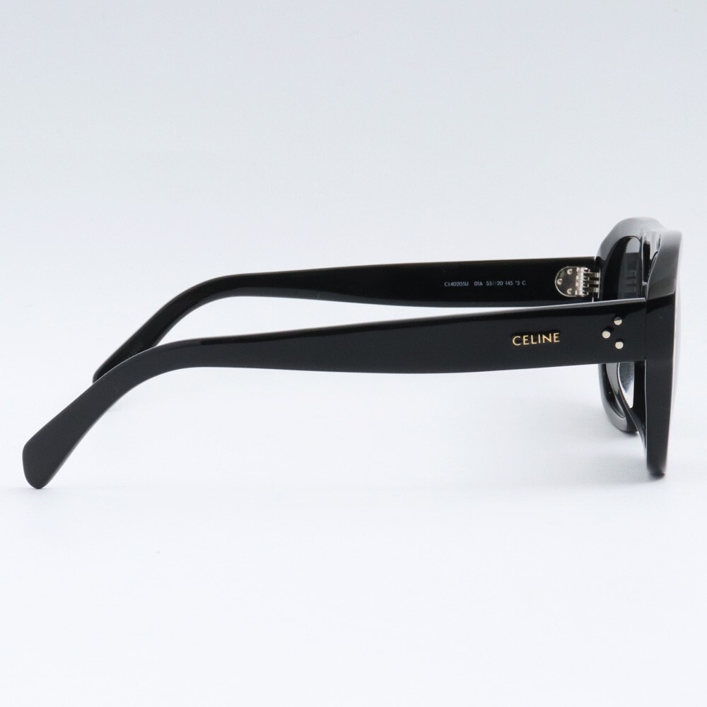 CELINE スクエアー型サングラス 55□20 145 ブラック CL40205U セリーヌ Sunglasses 眼鏡 メガネ_画像3