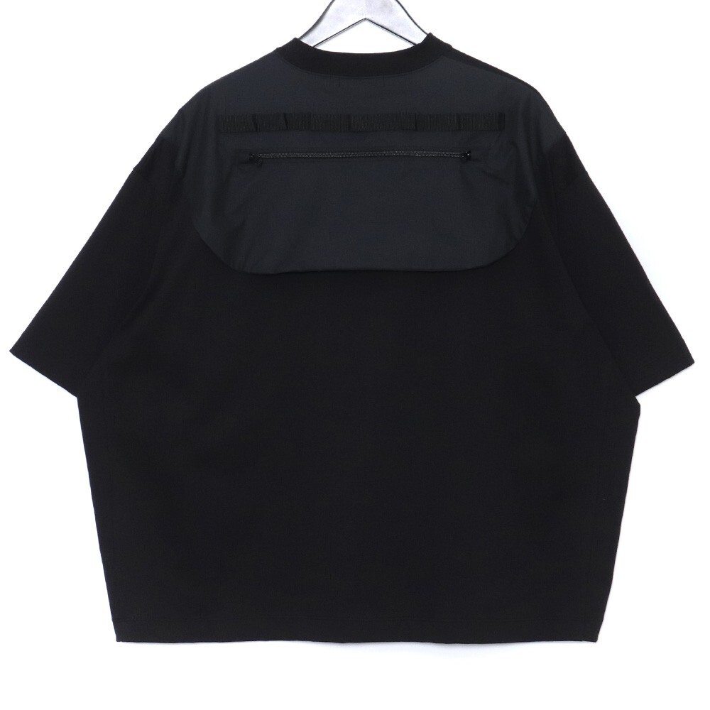 D-VEC × ALMOSTBLACK WINDSTOPPER HIGH TWIST COTTON T-SHIRT 1 ブラック VF-20400748 ディーベック オールモストブラック 半袖Tシャツ_画像2