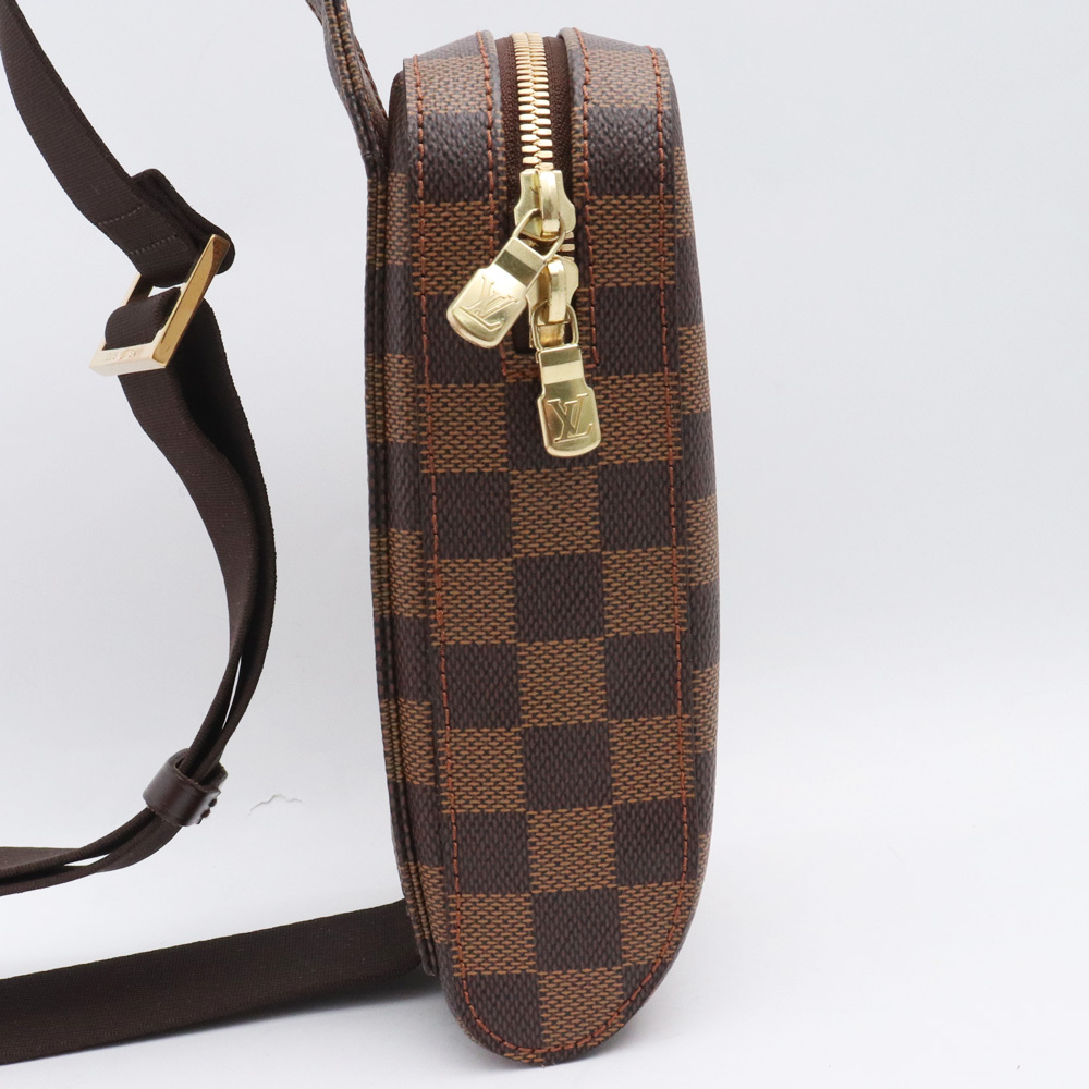 LOUIS VUITTON ダミエ ジェロニモス ボディバッグ エベヌ ブラウン N51994 シリアルCA1014 ルイヴィトン ウエストバッグ ショルダー_画像3