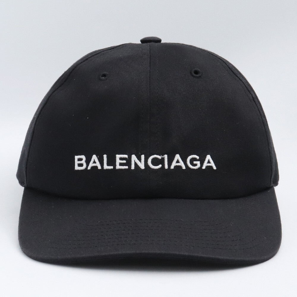 BALENCIAGA ロゴキャップ Lサイズ ブラック 452245 352B4 バレンシアガ 刺繍 ベースボール 帽子 logo cap_画像2