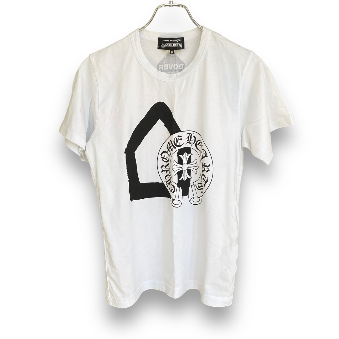 CHROME HEARTS × COMME DES GARCONS × DSM コラボホースシュープリントTシャツ M ホワイト クロムハーツ コムデギャルソン 半袖の画像1