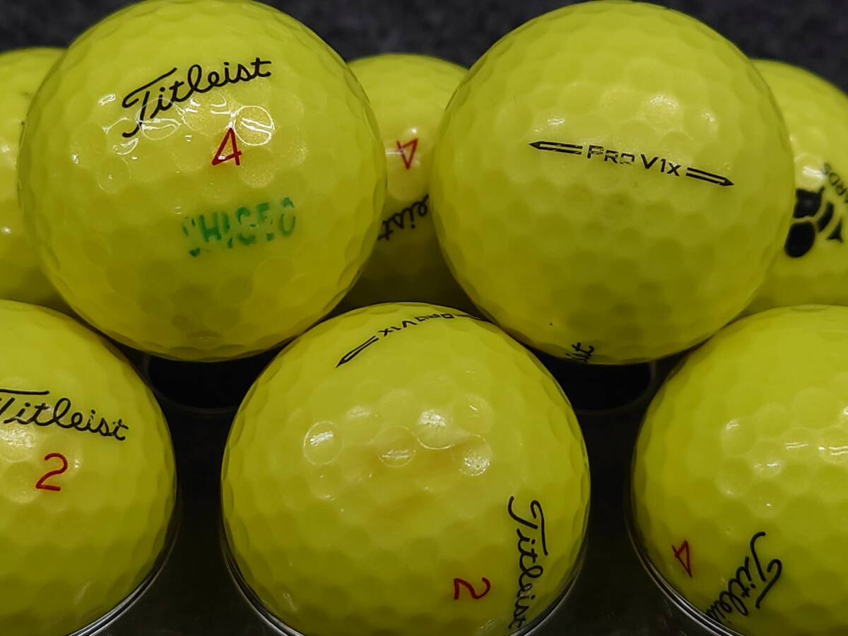 ☆高品質☆美品☆タイトリスト PRO V1X '23 イエロー 30球セット ゴルフボール☆ロストボール_画像1