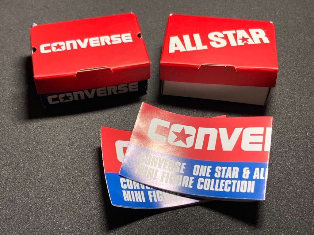 コンバース CONVERSE ONE STAR ＆ ALL STAR US HI MINI FIGURE COLLECTION ガチャガチャ ONE STAR ホワイト/レッド& ALL STAR US HIゼブラ_画像2