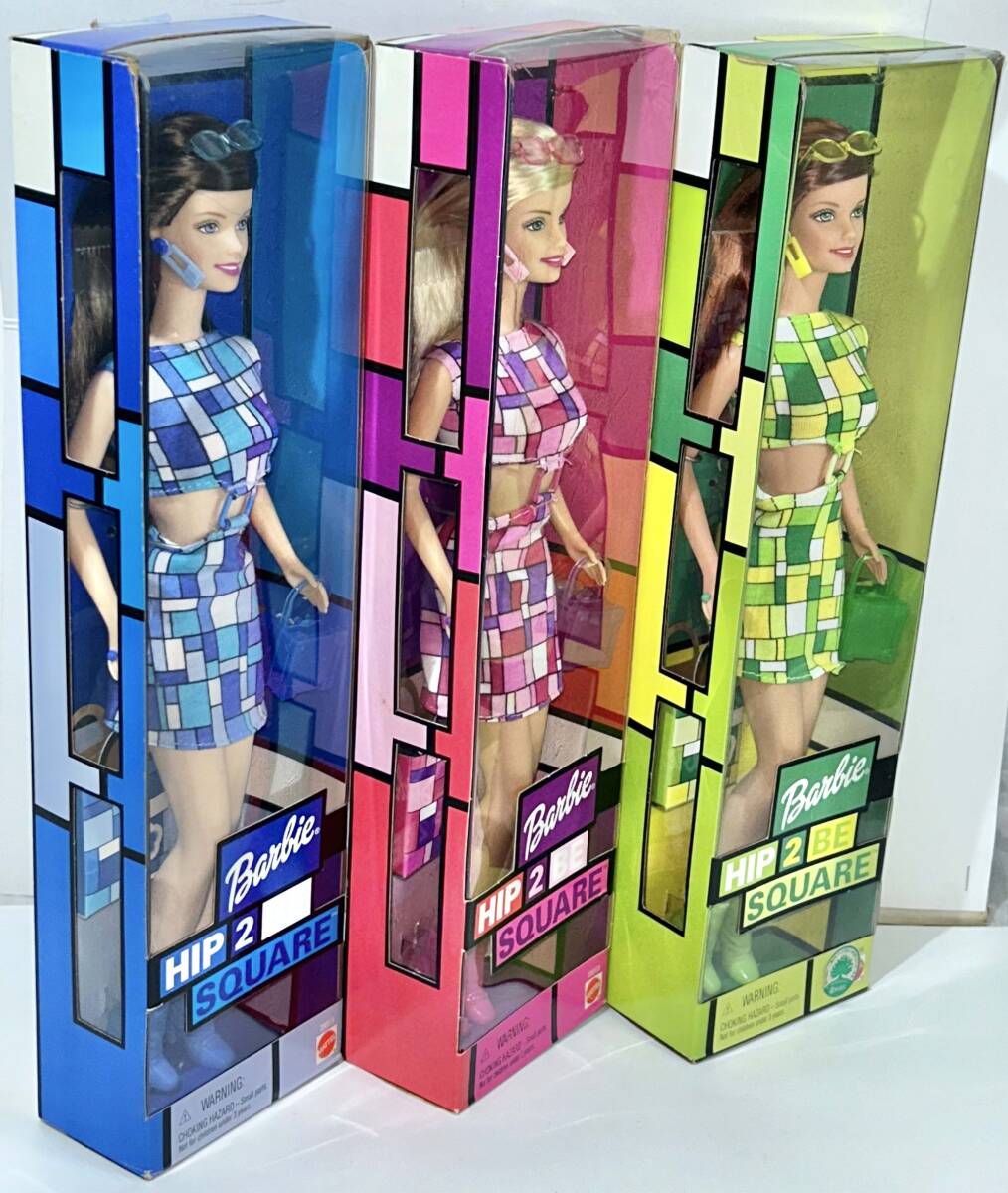 未開封 Barbie HIP 2 BE SQUARE ヒップ２ビー・スクエア・バービー [ピンク・ブルー・グリーン]３体セットの画像6