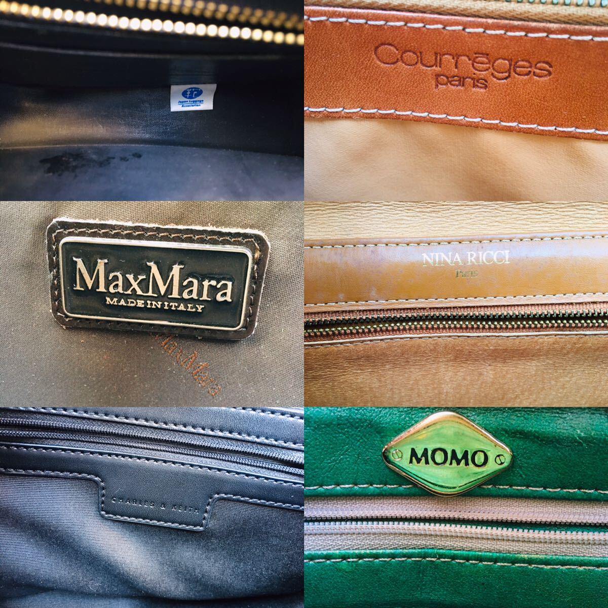 1円〜 ブランドバッグ　まとめ出品　Max Mara courreges ニナリッチ　ELLE 等　10点セット F359 _画像10