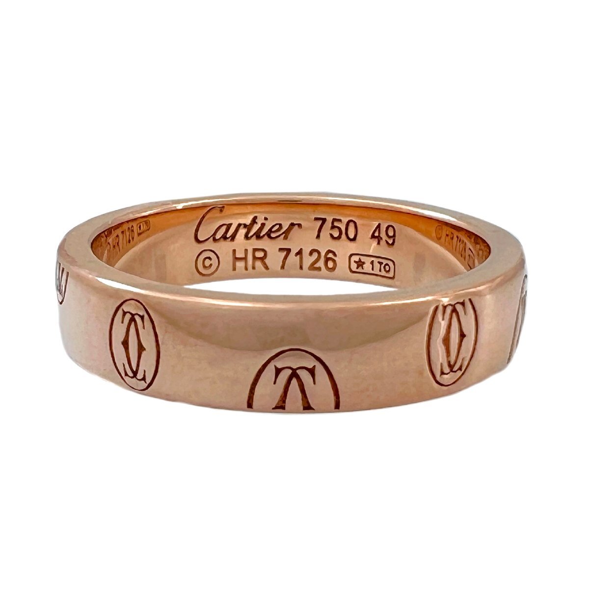 CARTIER　カルティエ　リング　ハッピーバースデー　K18　PG　750　ピンクゴールド　49　9号　指輪_画像2