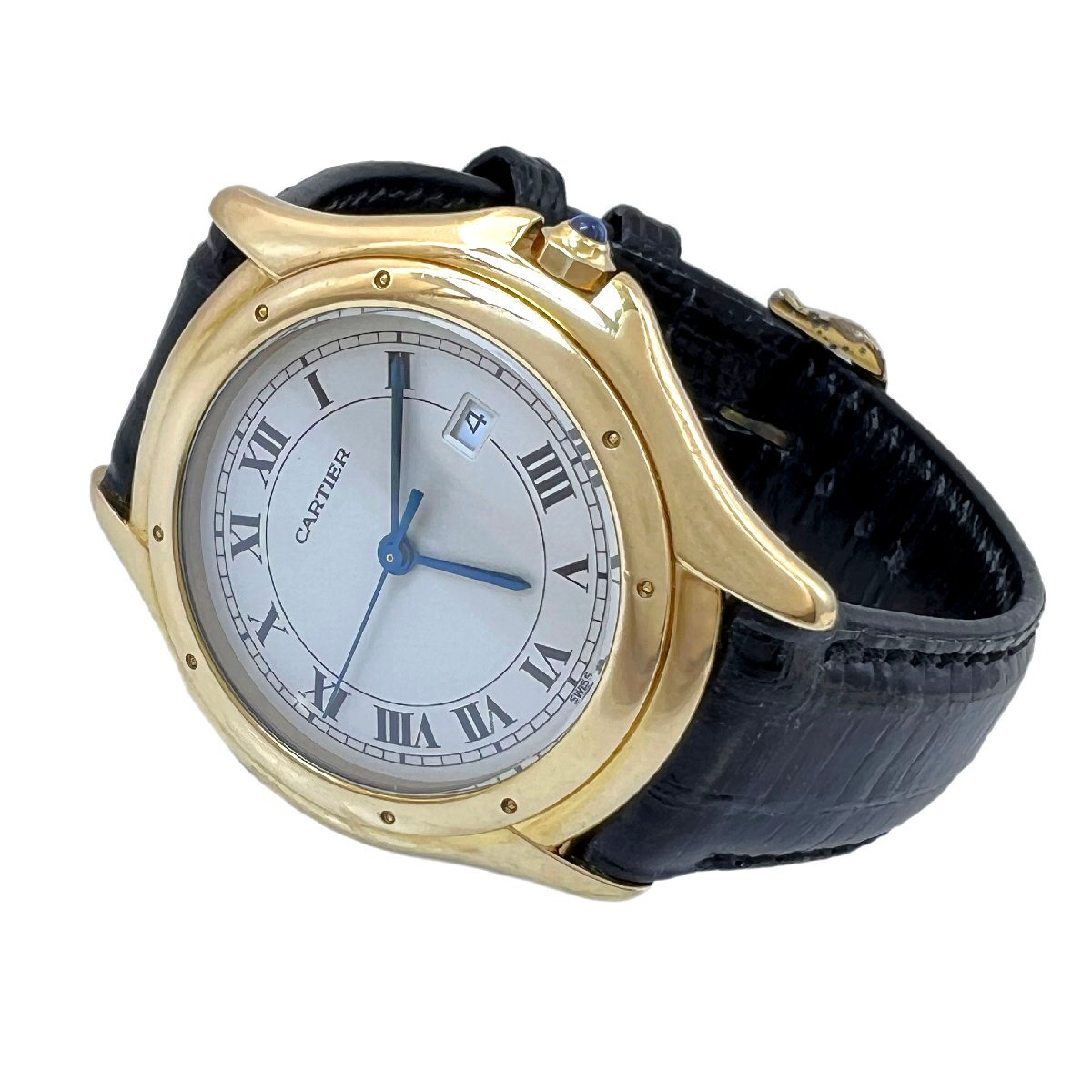 CARTIER　カルティエ　時計　クーガーLM　デイト　W3500453　ボーイズ　メンズ　パンテール　18K　YG　ヴィンテージ　希少　レア　_画像4