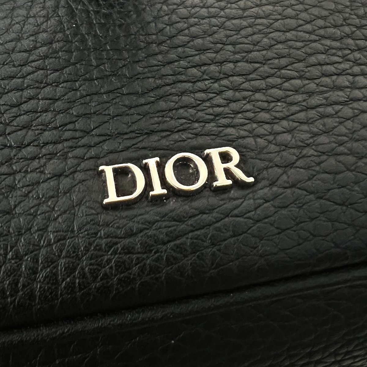 Christian Dior　クリスチャンディオール　バッグ　サドル　メッセンジャー　ミドル　メンズ　レザー　型押し　斜め掛け　ショルダー_画像9