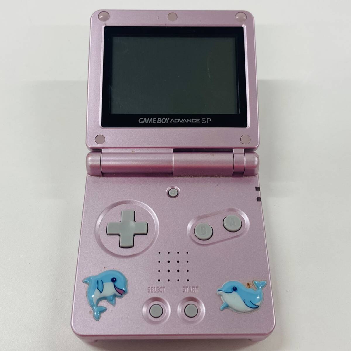 L248-Z15-254 ◎ Nintendo 任天堂 GAME BOY ADVANCE SP ゲームボーイアドバンス AGS-001 本体 通電確認済み カセット付 ゲーム機 ピンク ②_画像3