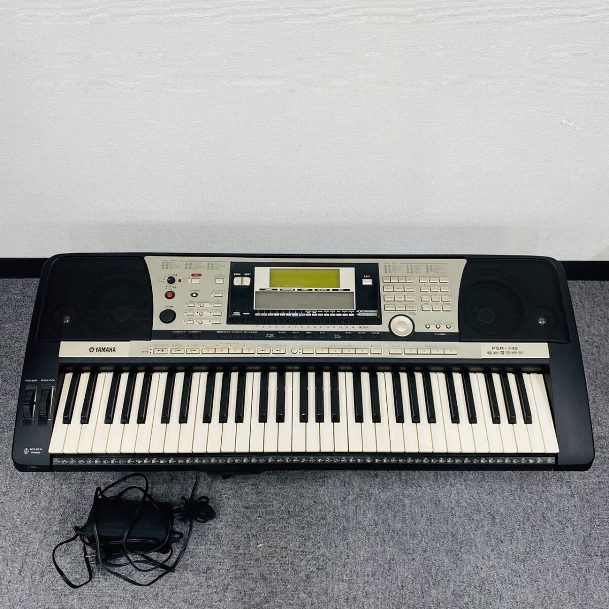 M266-Z9-767 ▲ YAMAHA ヤマハ PSR-740 電子ピアノ キーボード 音出し確認済み 電源コード付き ピアノ 97×15×39(約/㎝) 音楽 楽器 ②_画像1