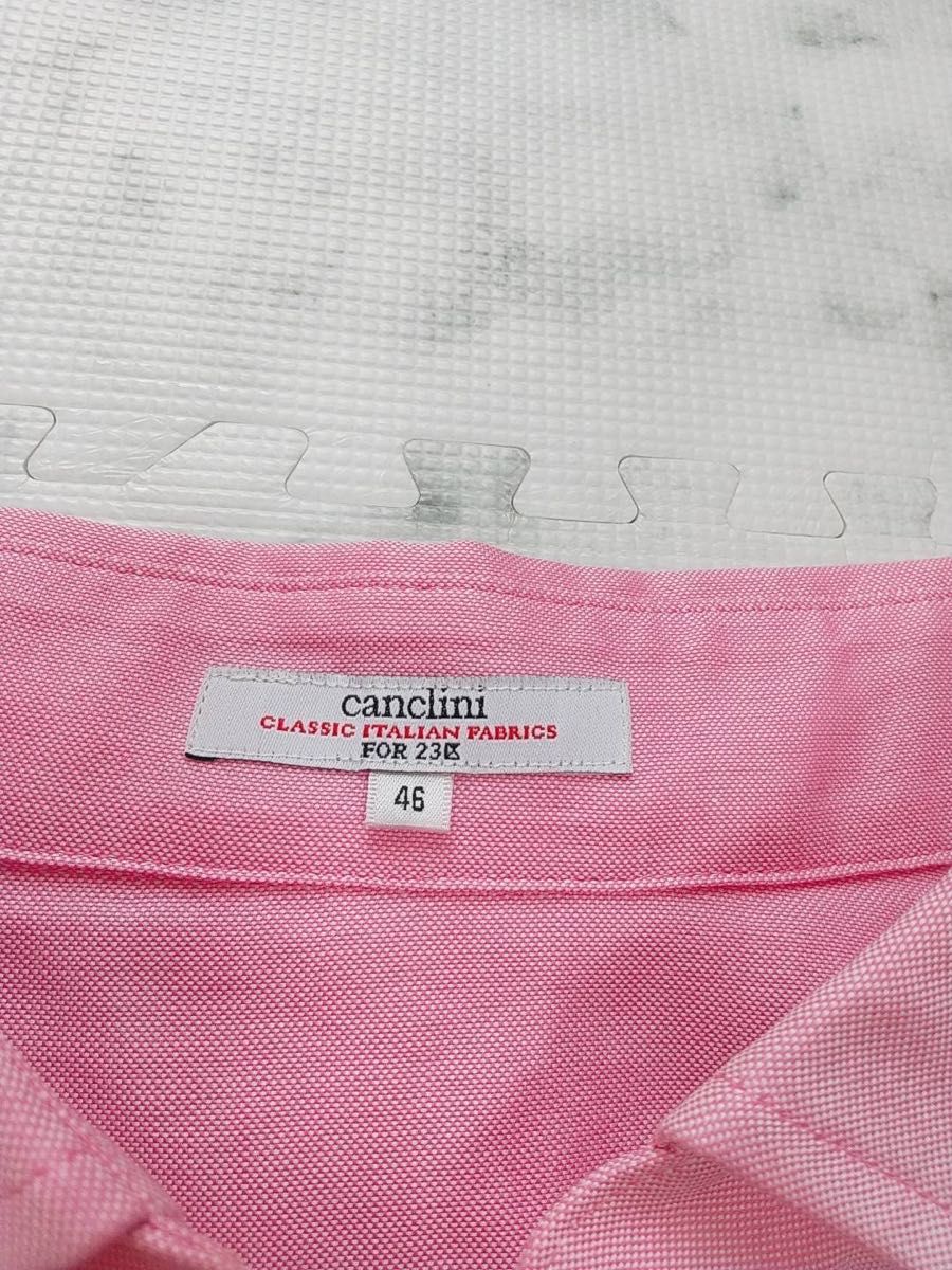 23区 canclini スキッパーシャツ 大きいサイズ ピンク