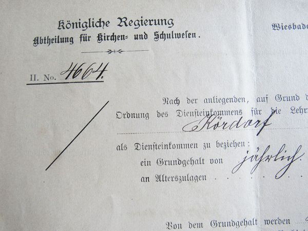 19世紀実物　ドイツ　王立政府　正式文章_画像3