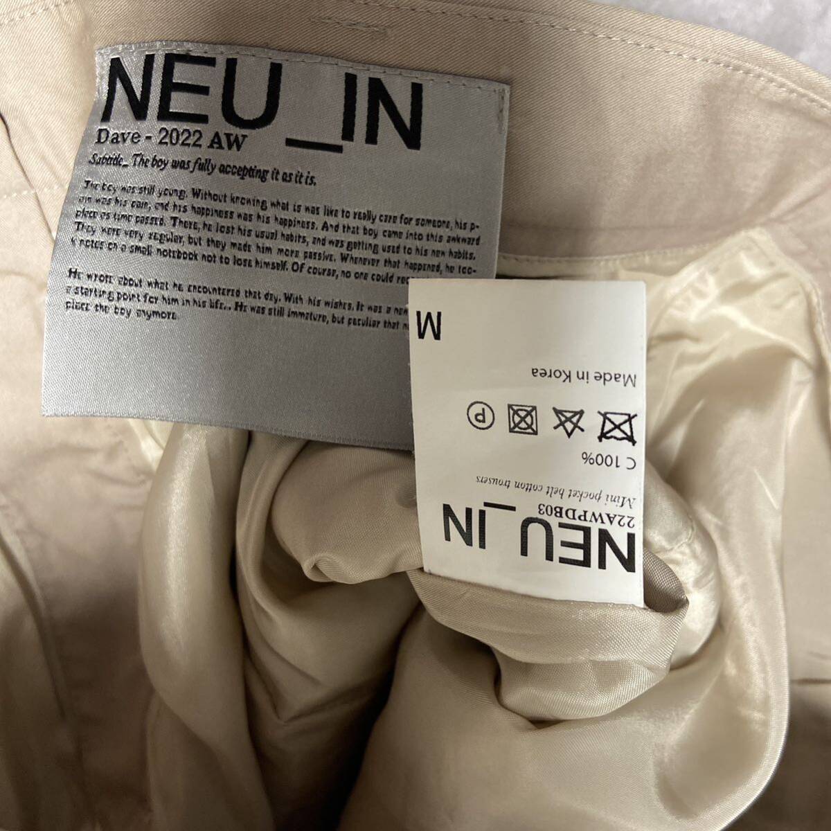 NEU_IN Mini pocket belt cotton trousers_画像6