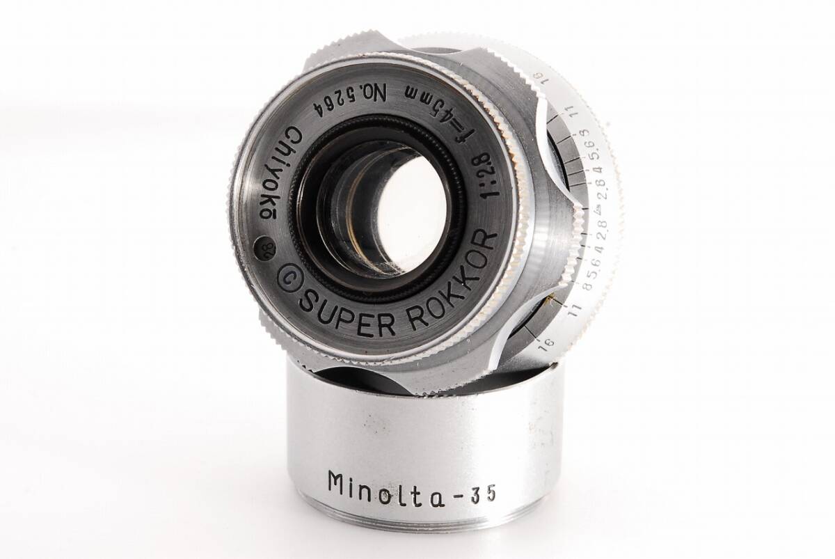 ★実写テスト済み★ Chiyoko SUPER ROKKOR 45mm F2.8 Lマウント L39 フード 千代田光学 スーパー ロッコール 45/2.8 Leica ライカ 4.5 28_画像1