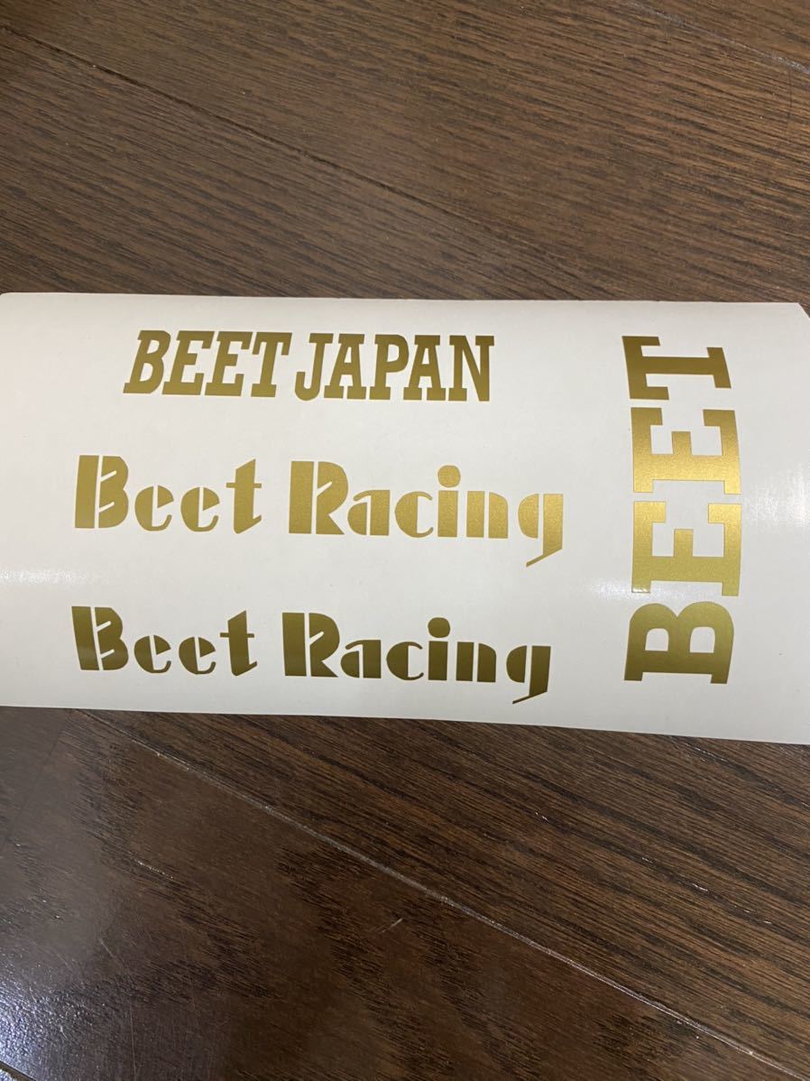 BEETタイプ カスタム デカール カッティングステッカー ゴールド文字_画像1