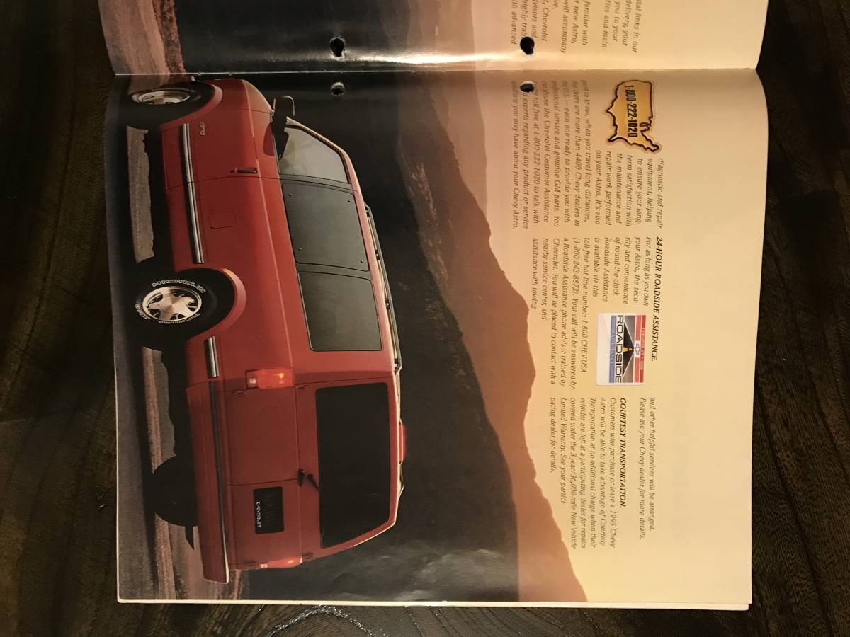 CHEVY/ 1995 Astro / automobile catalog / American version / US version / domestic stock goods / Chevrolet Astro 