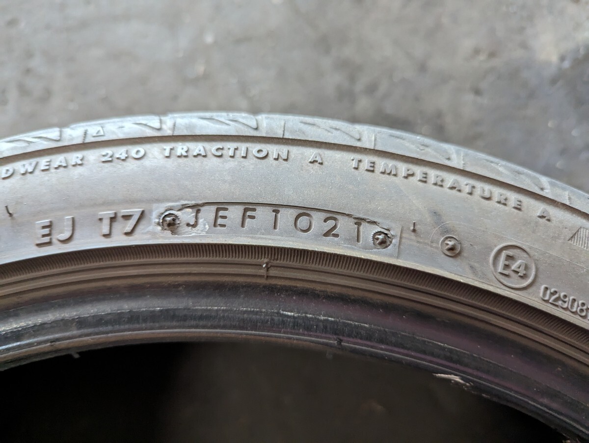 中古タイヤ BRIDGESTONE POTENZA S007A 2021年製 225/40R18 2本セット 7部山 (6mm)_画像4