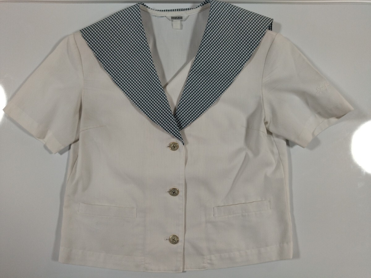  Okayama prefecture [. real senior high school ] woman uniform HANAE MORI is na emo li160A summer clothing top and bottom set (62.50) sailor suit 