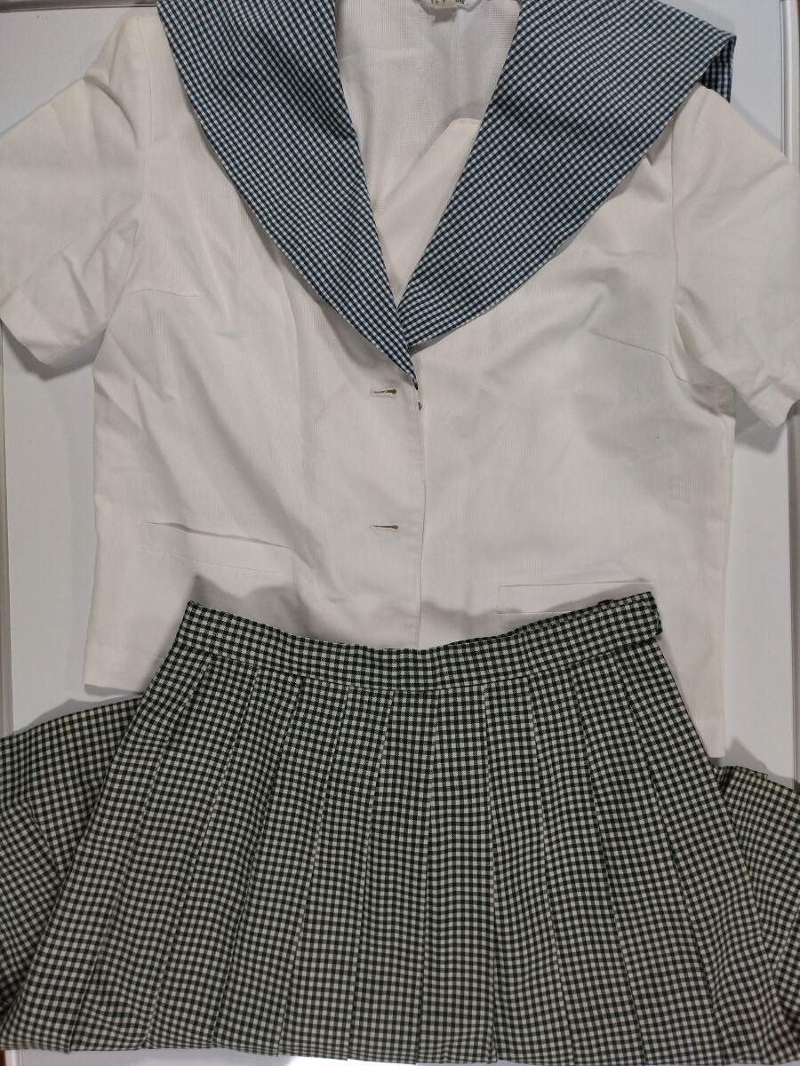  Okayama префектура [. реальный старшая средняя школа ] женщина форма HANAE MORI - na emo li170A летняя одежда верх и низ в комплекте (63.52) матроска 