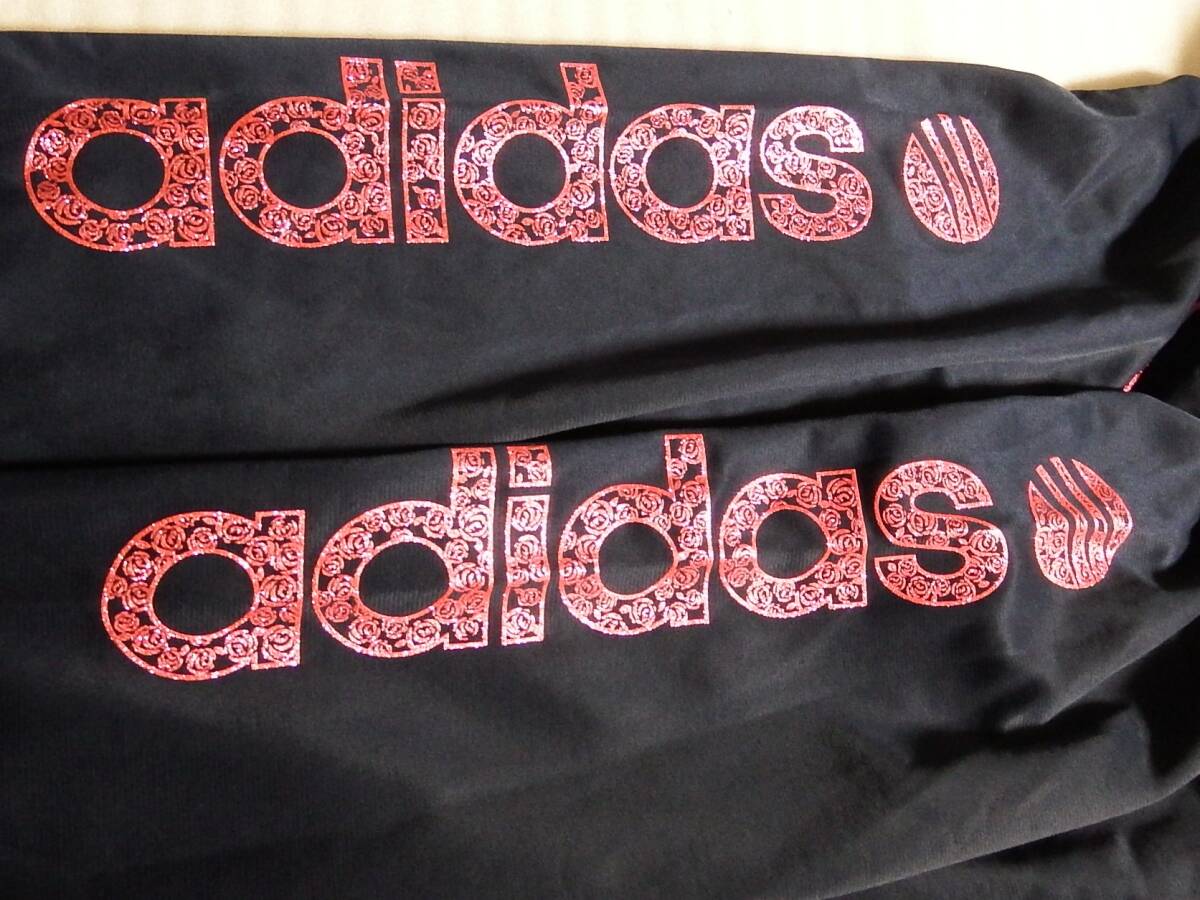 【タグ付保管品】 adidas NEO LABEL アディダス ネオレーベル ラメ刺繍 フーデッドジャージセットアップ レディース ネイビー 【送料無料】