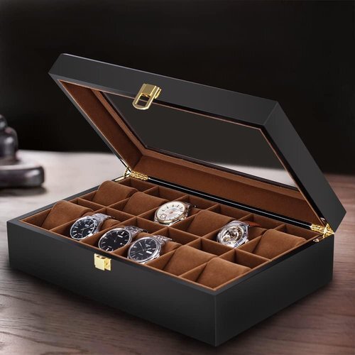  новый товар Baskiss часы дисплей часы box кейс для коллекции наручные часы . из дерева высококлассный 1 2 шт кейс для часов 45