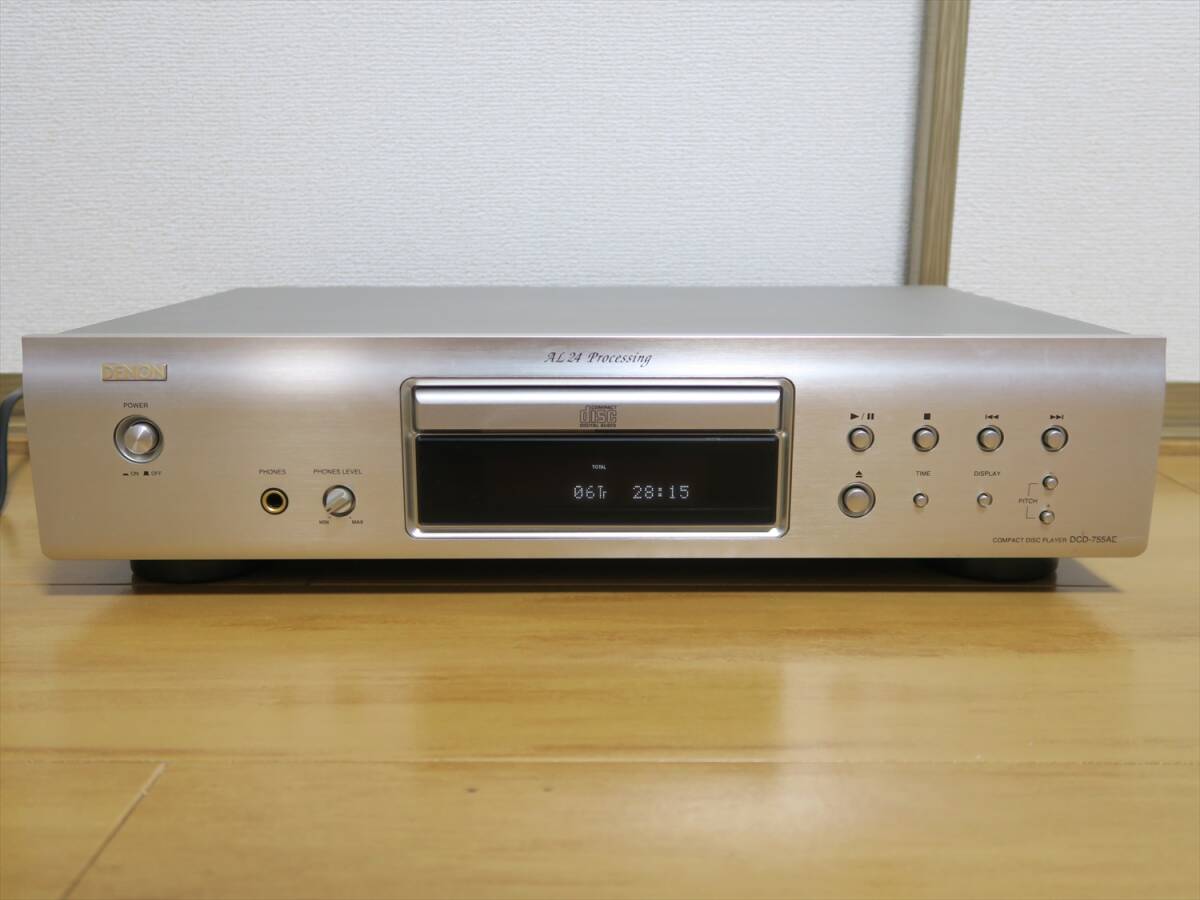 DENON CDプレーヤー DCD-755AE 動作良好 リモコン・取説付き 即決_画像1