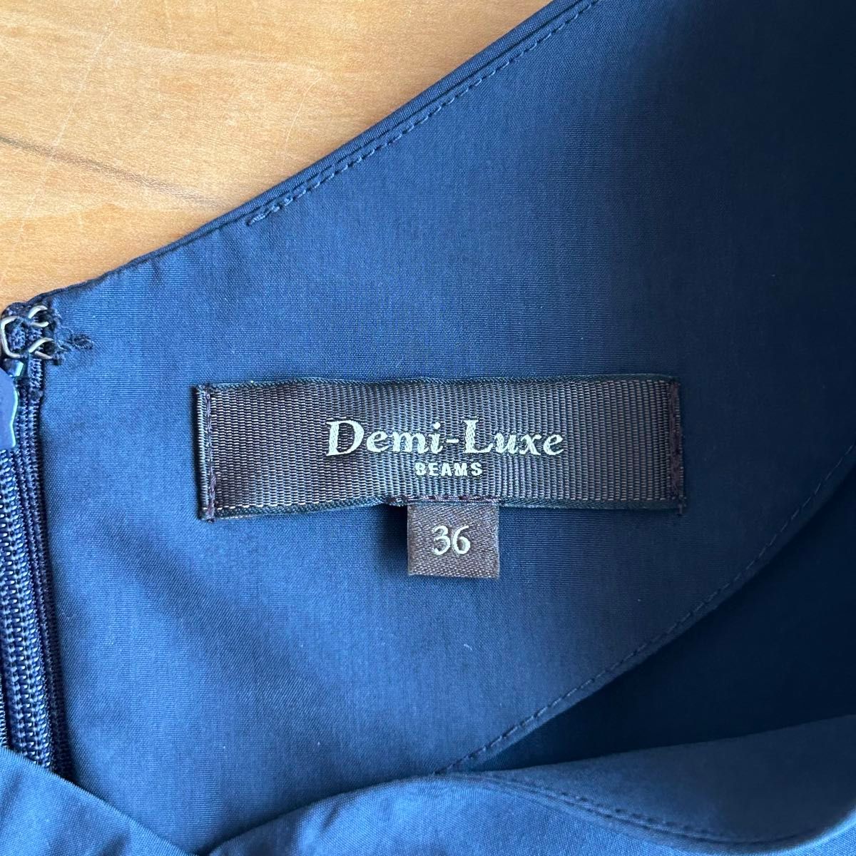 美品　Demi-Luxe BEAMS ワンピース　ネイビー　ドレス　36