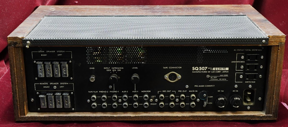 A&P LUXMAN:SQ507①: pre-main - amplifier :(OH settled ) postage payment on delivery 