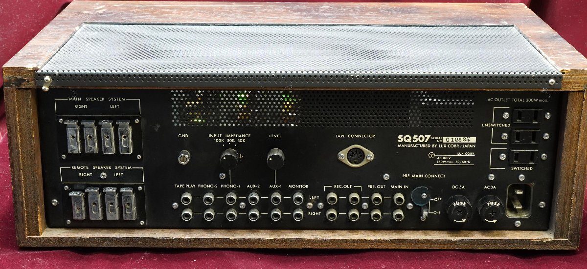 A&P LUXMAN:SQ507①: pre-main - amplifier :(OH settled ) postage payment on delivery 