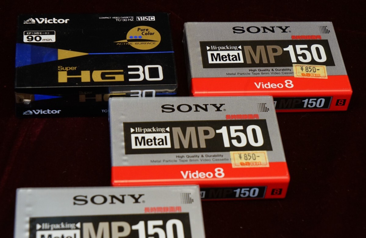 A&P*SONY Hi8-MP150 8 мм лента ( 3шт.@)+ victor-VHS-C TC30HZ( 1 шт. ) новый товар нераспечатанный ( бесплатная доставка )