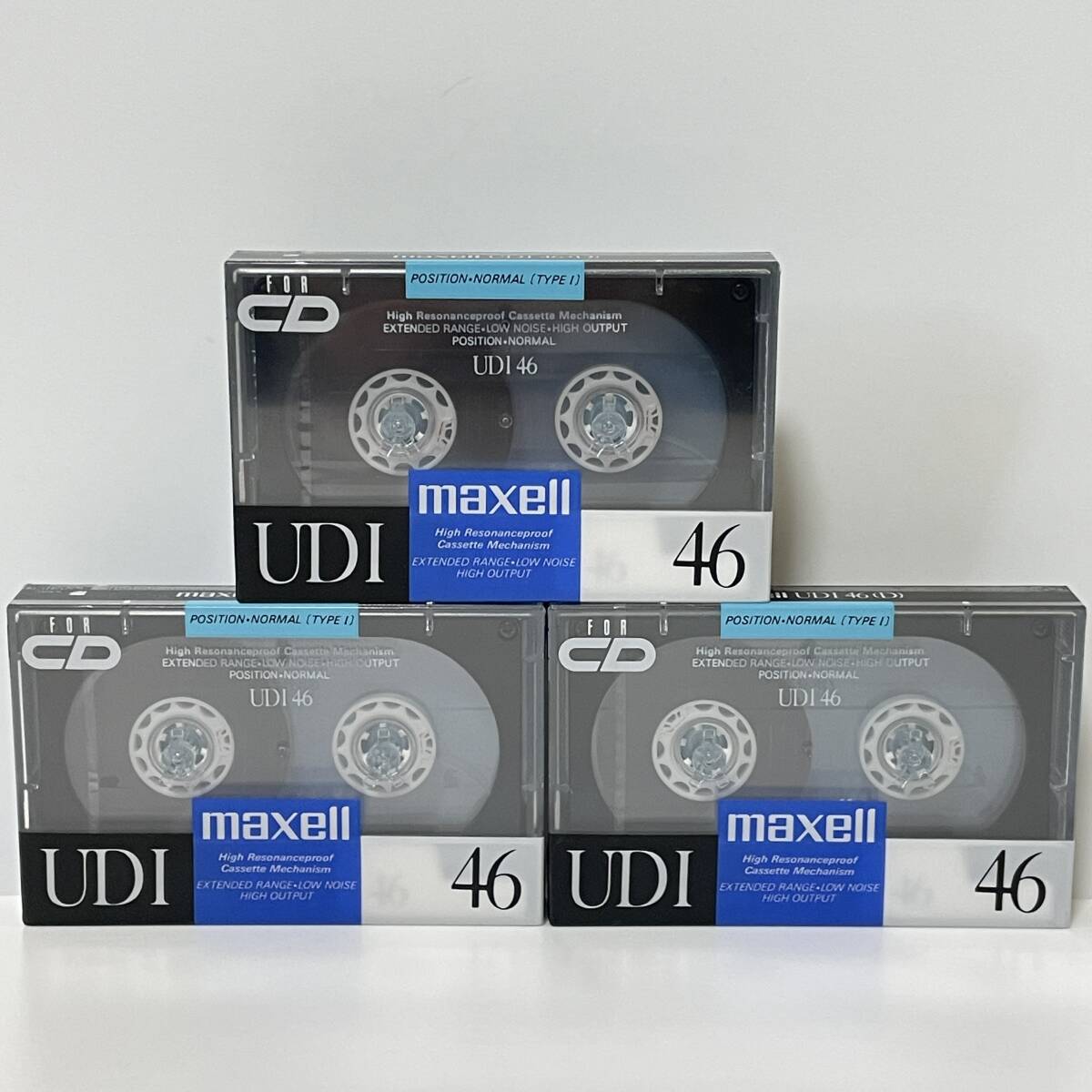 ■未使用 未開封 maxell UDI 46分 ノーマル 3本セット カセットテープ 日立マクセル■133_画像1