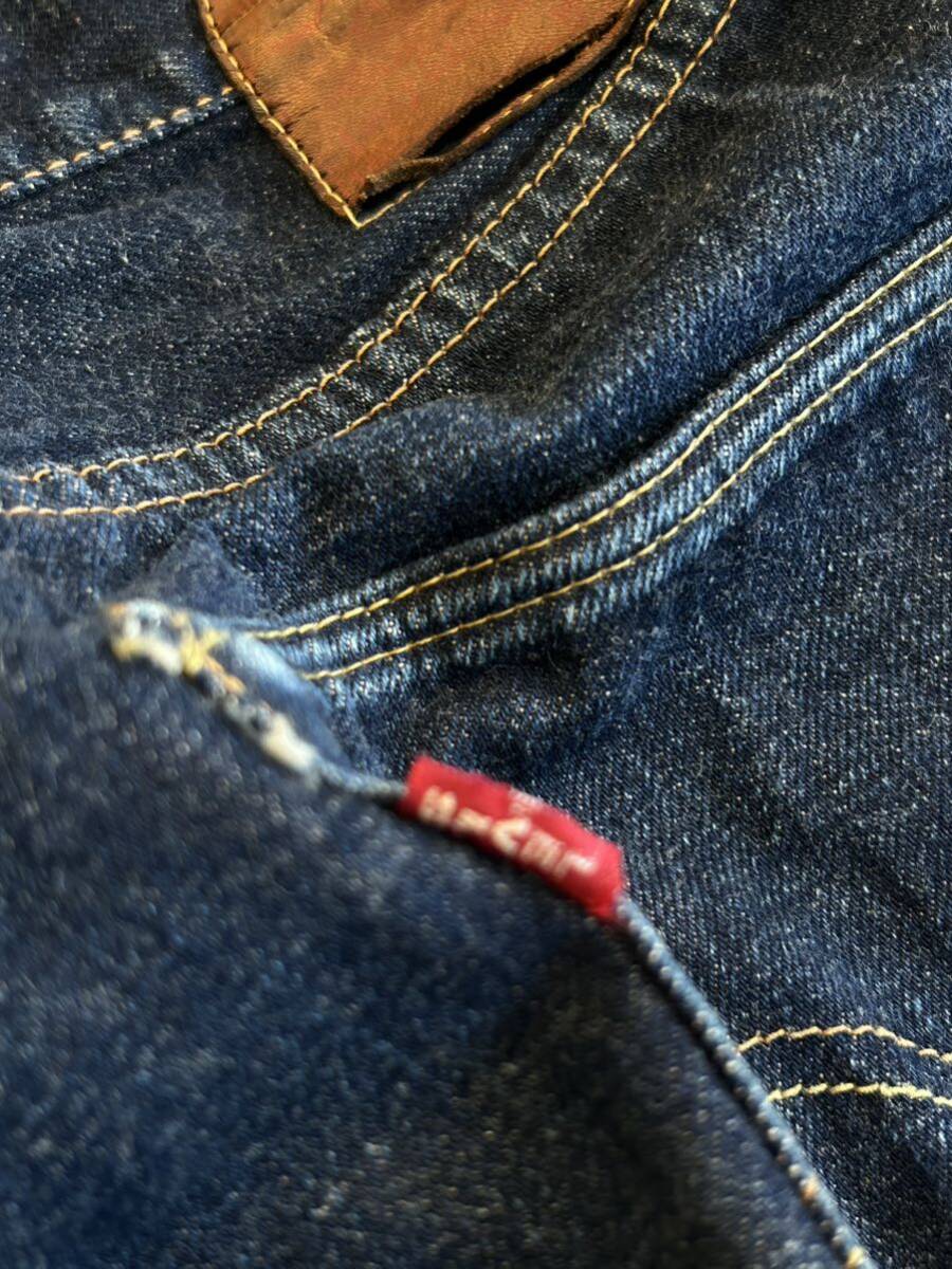 LEVIS デニム リーバイス 501xx 50s 革パッチ　53モデル　ミント　デットストック　真紺　極上　レインボー　検索　大戦 506xx 507xx_画像4