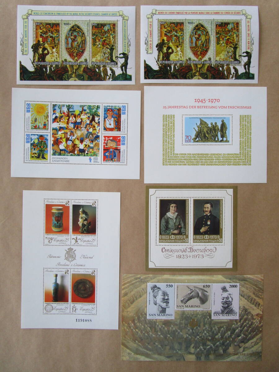 * foreign stamp picture, work of art etc. small size seat unused 42 sheets *