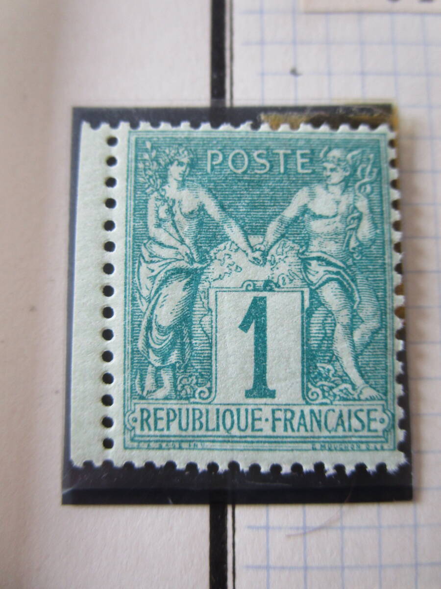 ★フランスの古い切手　未使用1枚　使用済み84枚　1876年頃～　平和と通商★_画像3