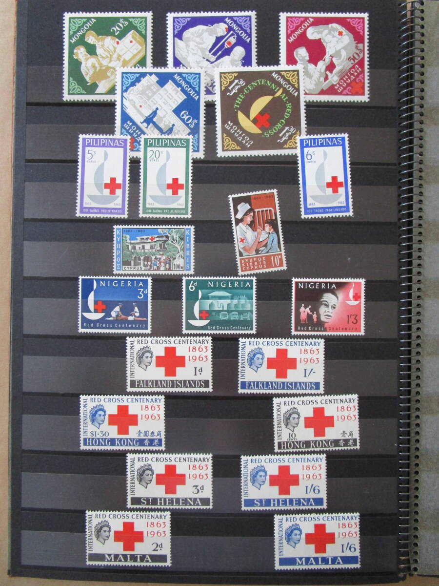 ★外国切手　赤十字など　未使用420枚　小型シート16枚★_説明欄にも画像があります