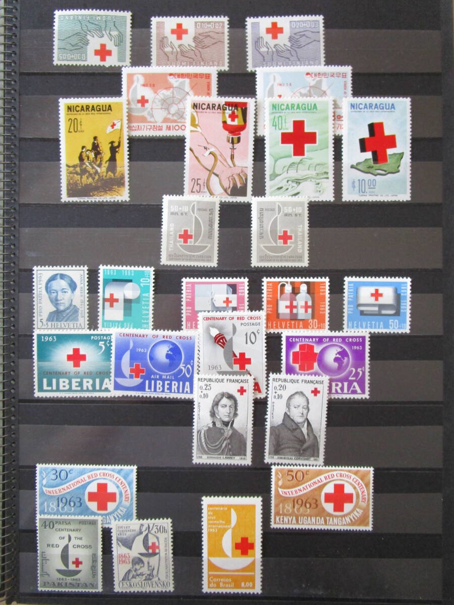 ★外国切手　赤十字など　未使用420枚　小型シート16枚★_画像5
