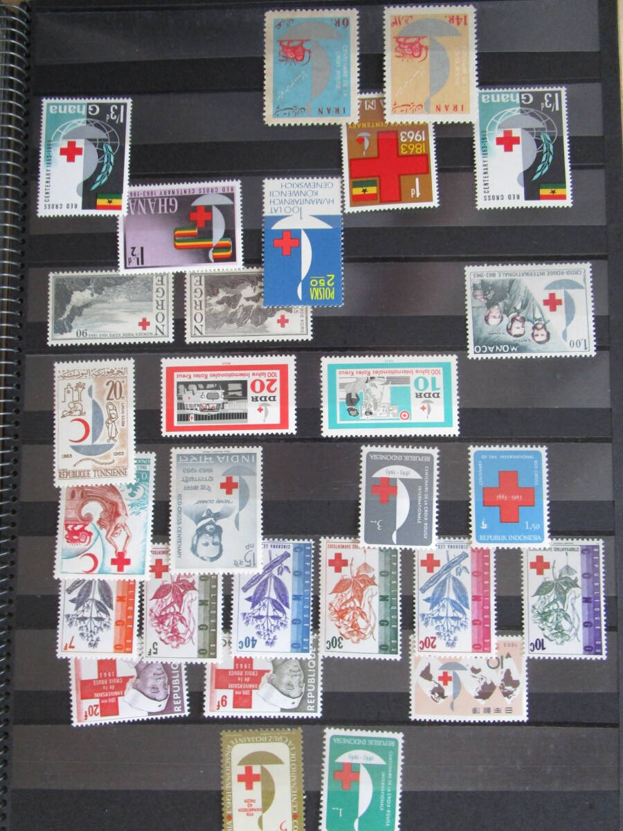 ★外国切手　赤十字など　未使用420枚　小型シート16枚★_画像4